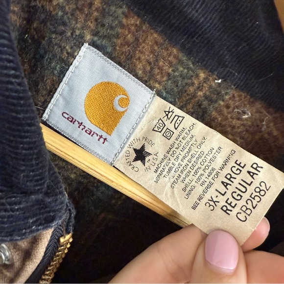 Vintage Carhartt Barn Coat – Brown Duck Canvas, Corduroy Collar, 3XL (CB2582) - Picture 11 of 16